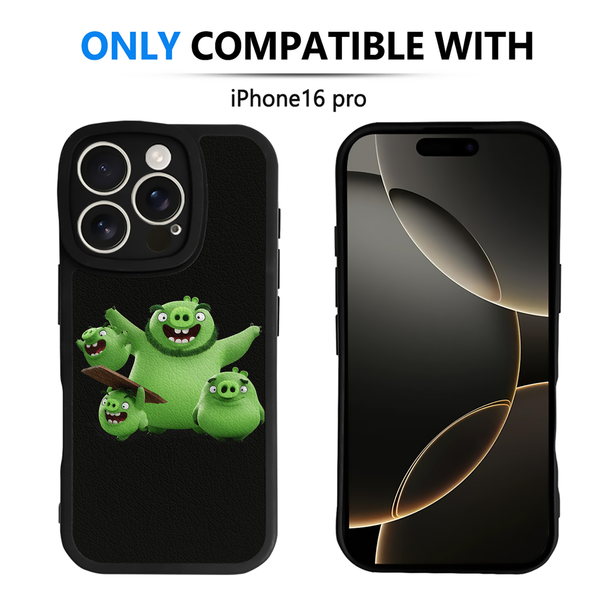 （画像用） Angry Birds アングリーバード 【iPhone 16シリーズ対応】シリコンスマホケース（レザー調） 材質：シリコン